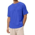 thumbnail image 2 of Workout Shirts for Men Quarter Sleeve Big & Tall Muscle Athletic Combo Shirts Comfy Printing Boat Neck Casual Outdoor Basic Basic Tee, 2 of 5