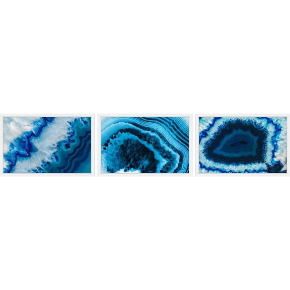Icy Blue Veins Triptych