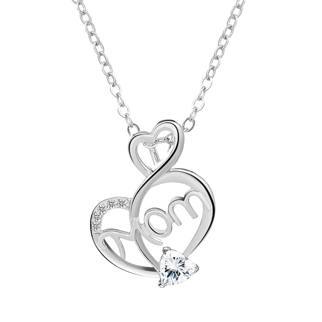 Regalos para Niñas Día de la Madre Regalo Collar en Forma de Corazón Colgante Día de la Madre Collar