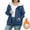 Navy, variant on Elvqul Womens Jacket Outerwear Fuzzy Hooded Plus Size Sweaters Thick Coat for Women Casual