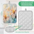 thumbnail image 3 of BZSMCE Pot Holder Oven Mitts Cooking Baking Flowers with Raindrops Creative Pattern Size:7x9.8in, 3 of 7