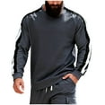 thumbnail image 1 of BLCHUNen Chandails à Col Rond pour Hommes, Chandail Décontracté à Manches Longues, Entraînement, Gym, Course, Sports, Loisirs, Hauts d'Automne, 1 of 8