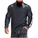 thumbnail image 1 of Ceisia Men's Spring Sporty Solid Color Round/Crew Neck Long Sleeve Shirt - Comfortable Daily Outdoor Wear Gift, 1 of 8