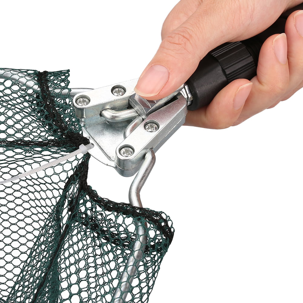 Kids Folding Stainless Steel Fishing Net Extendable Handle, Ideal
