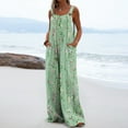 thumbnail image 6 of BangWanChi Womens Jumpsuits Overalls Wide Leg Casual Women's Printed Jumpsuit Casual Button Pocket Sleeveless Wide Leg Trousers, 6 of 8