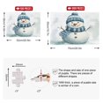 thumbnail image 3 of WOBOGO Snowman Wearing A Blue and White Scarf Jigsaw Puzzle Challenge 500 Piece Jigsaw Suitable for Game Night Finished Size 20.5 x 14.9in, 3 of 8