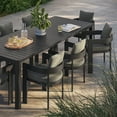thumbnail image 5 of Modway Tahoe Aluminum 9-Piece Dining Set With Extendable Table in Gray Charcoal, 5 of 7