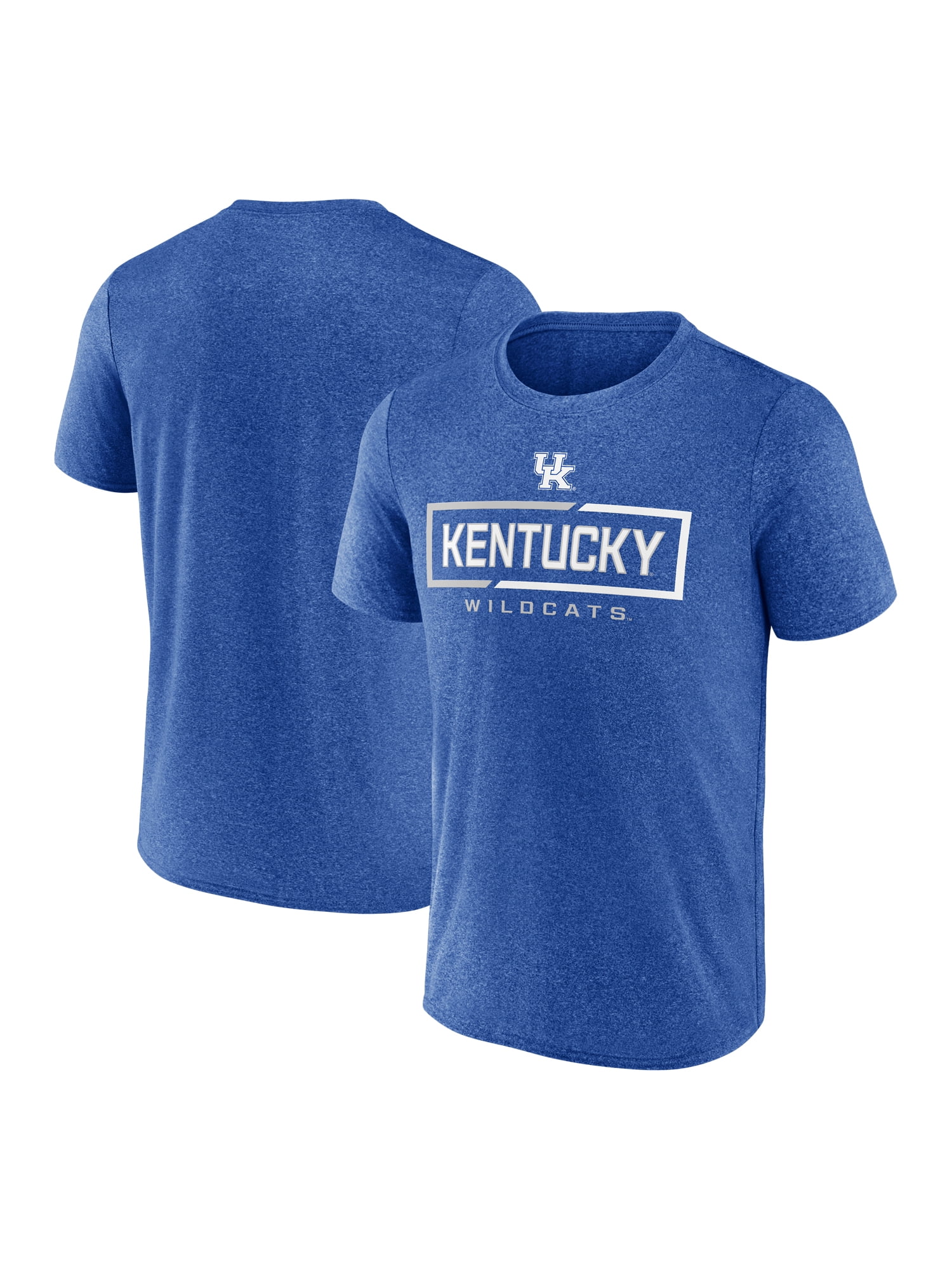 NCAA Kentucky Wildcats Men's Synthetic Blue Heather Short Sleeve T-Shirt