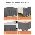 thumbnail image 6 of Farmhouse Black White Striped Wrap Around Bed Skirts for California King Bed 16" Drop,Bed Skirt with Adjustable Elastic Belt Dust Ruffle Bed Valance for Bedroom Hotel Modern Stripes Bed Frame Cover, 6 of 7