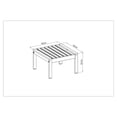 thumbnail image 6 of Urban Elements Giffo 3 Pieces Teak Patio Conversation Set with White Cushions, 6 of 9
