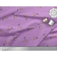 thumbnail image 2 of Soimoi Purple Cotton Duck Fabric Dot & Floral Artistic Print Fabric by Yard 42 Inch Wide, 2 of 3