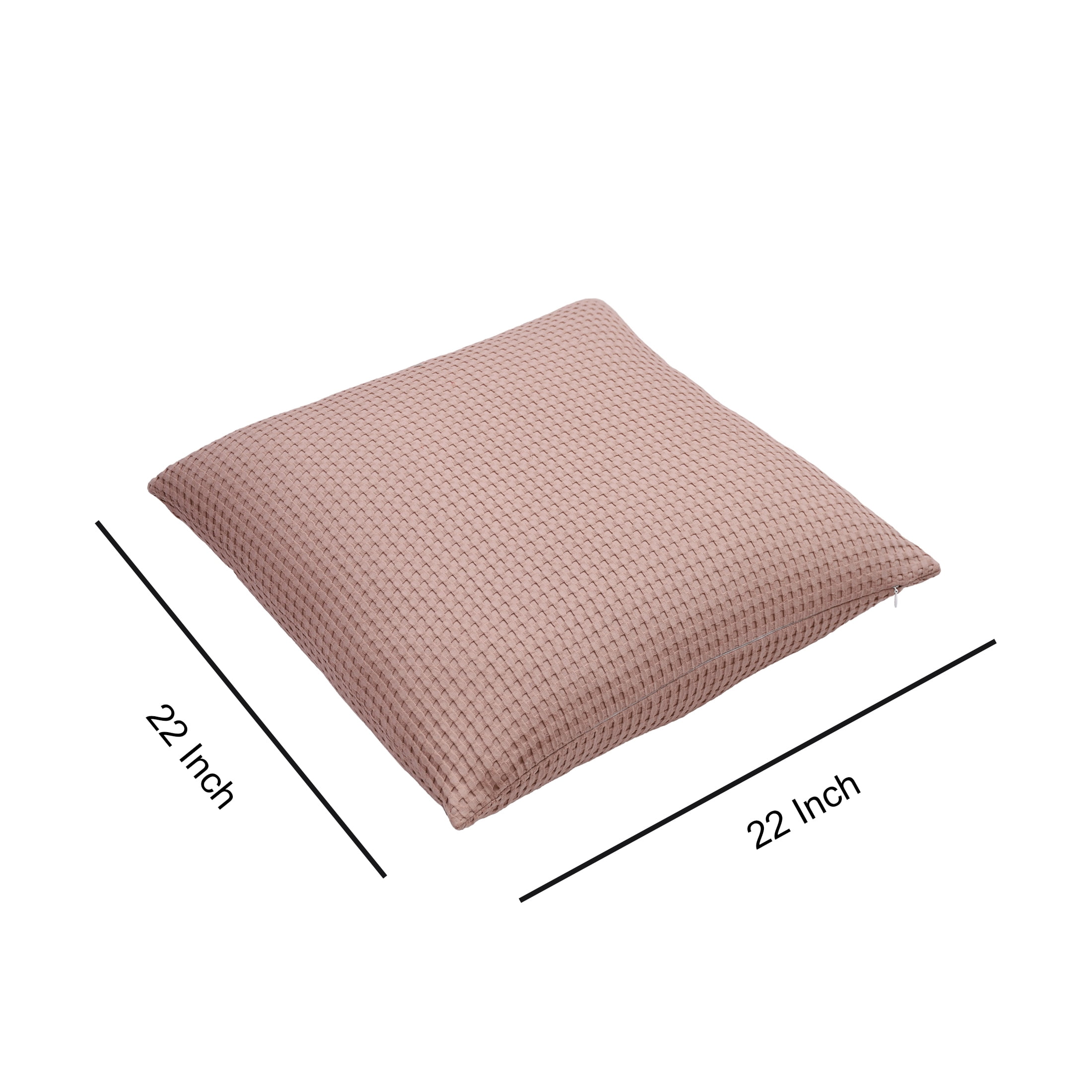 Mainstays Waffle Pillow Cover, 22" X 22", 2 pack, Teddy Bear
