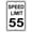 Un0931, variant on Speed Limit 55 MPH Miles per Hour Black Letters Zone Slow Down Speeding Restriction Alert Attention Caution Warning Notice Tin Sign Metal Tin 12x16 inch Sign Plate