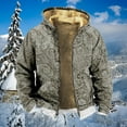 thumbnail image 1 of Qertyioot Veste pour Homme à Capuche Mode Hiver Manteau à Fermeture Éclair Solide, 1 of 4