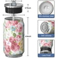 thumbnail image 3 of 12 Oz Coffee Travel Mug with Lid, Double Wall Vacuum Bright Floral Reusable Stainless Steel Water Bottle Leak Proof Insulated Hot Cold Coffee Cup Gift for Women(1pcs), 3 of 5