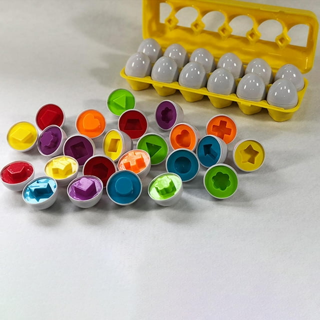 12x Huevos a Juguete Montessori Hugo Juguete Rompecabezas Formas geométricas