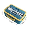 thumbnail image 3 of Dvumao Wheats Straw Lunch Box, Microwave Safe Bento Box with Built-in Cutlery Slot, Portable Container for School & Office, 3 of 6