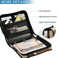thumbnail image 4 of ALAZA Zipper Binder Cute Doodle Pug Dogs 3 Ring Trapper Keeper File Folder Organizer Bag, 4 of 8