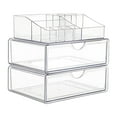 thumbnail image 1 of Organizador de maquillaje Caja de almacenamiento cosmético con 2 cajones Prácticos organizador de escritorio Soportista para el cuidado de la piel, 1 of 7