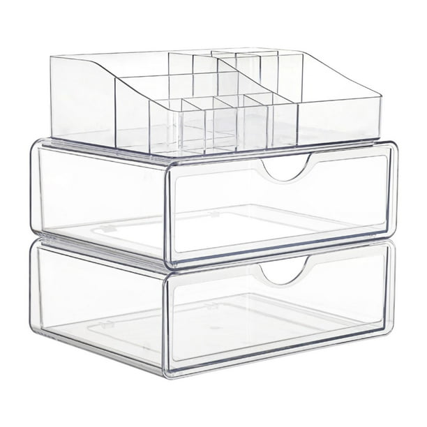 de composición Organizador de la mesa Pantalla con cajones Multi compartimentos Organizador de tocadores Caja de almacenamiento cosmético para