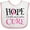 White and Pink, variant on Inktastic Breast Cancer Hope Quote Girls Baby Bib