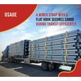 thumbnail image 5 of 4 Pack 2"x30' Winch Straps w/ Flat Hook - 3333lbs WLL - Blue Heavy Duty 2 Inch Cargo Control Tie Down Straps for Flatbed Truck Utility Trailer, 5 of 9