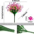 thumbnail image 2 of Artificial Flowers for Outdoor Summer Decoration, UV Resistant Faux Outsides Plastic Greenery Shrubs Artificial Plants Fake Flowers Planter Home Cemetery Decor(Pink), 2 of 5