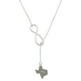 thumbnail image 1 of Delight Jewelry Stainless Steel Home is Texas - Silver tone Elegant Infinity Lariat Necklace, 1 of 4