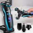 thumbnail image 2 of Maquinilla de afeitar eléctrica, Afeitadora eléctrica, máquina de afeitar para cortar cabello para hombres, cortadora de barba, afeitadora rotativa, 100% a prueba de agua Tan Jianjun  unisex, 2 of 2