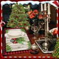 thumbnail image 4 of Mantel individual navideño reversible de tela resistente al calor, decoración navideña, 4 of 5