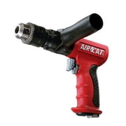AIRCAT Pneumatic Tools 4450: 1/2-Inch Reversible Composite Drill Air Tool, Side Handle, 400 RPM, .60 HP Motor