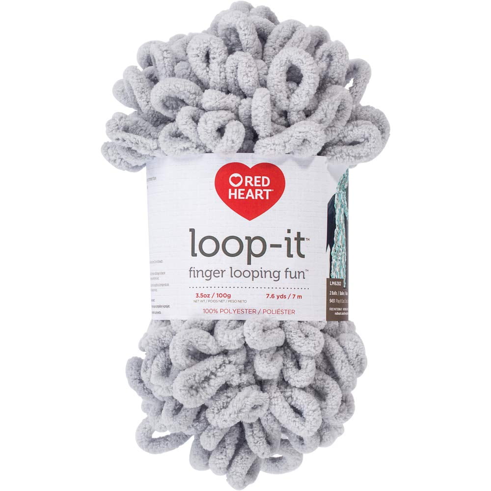 Red Heart Yarn LoopItGrayVy