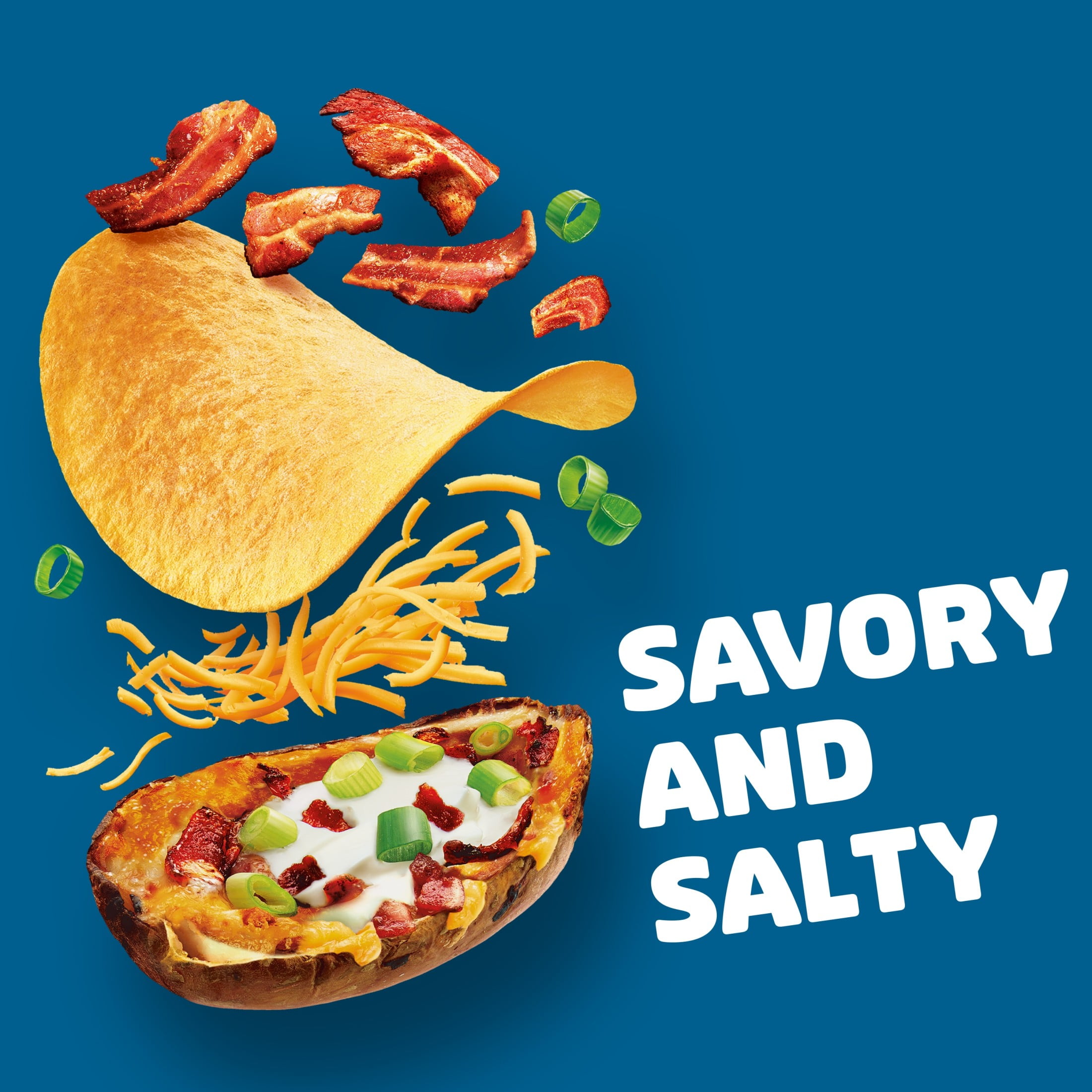 (14 pack) Pringles Loaded Potato Skins Potato Crisps Chips, Lunch Snacks, 5.5 oz Canister