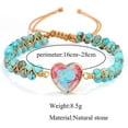 thumbnail image 7 of For my granddaughter love you forever jasper heart bracelet, adjustable double wrap beaded hand woven bracelet, heart shaped charm stone bracelet, granddaughter bracelet from grandma, 7 of 7