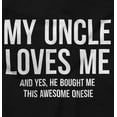 thumbnail image 2 of Uncle Loves Me Bought This One Piece Toddler Boy Girl T Shirt Infant Toddler Brisco Brands 12M, 2 of 6