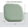 thumbnail image 4 of Elegant Comfort 2 Pack Chair Cushion Covers - Skid-Proof Rubber Backing - 16 x 16 Inch - Thick Dining Square Shape Seat Covers - Comfortable Textured Chair Pads with Ties - Thatch Pattern, Sage, 4 of 7