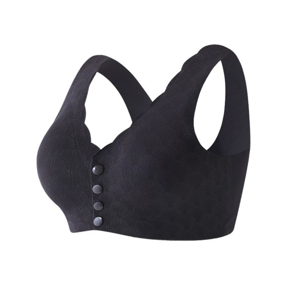 FhsagQ Bra Bras for Women Plus Size Crotchless Women's Comfortable and Traceless Underwear G Summer Thin Style Large Chest Small Shrinking Chest Folding Sagging Bra for Women Black M