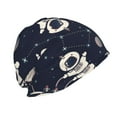 thumbnail image 3 of Xecao Cartoon Spaceship Print Knit Hat,Winter Beanie for Men Women, Beanie Soft Warm Ski Stocking Cuffed Cap, 3 of 7