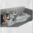 thumbnail image 6 of Celtic Soft Flannel Fleece Throw Blanket, Tribal Dragon Sketch as Cult Myth Fantasy Animal Tattoo Art Design, Cozy Plush for Indoor and Outdoor Use, 50" x 60", Black and White, by Ambesonne, 6 of 6