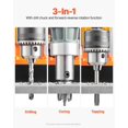 thumbnail image 3 of Magnetic Drill Press 1450W with 12800N Magnetic Force, 2" Max Boring Diameter, 10-Speed Adjustable 800RPM Portable Mag Drill for Steel Fabrication, Construction, Shipbuilding, and Industrial Use, 3 of 11