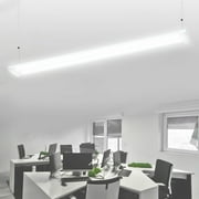 4ft Linkable LED Shop Light, 2-Tube T8 LED, ETL & Energy Star Certified, 40W (120W Equivalent), 5000K Daylight, Pull Chain Switch Included, for Workbenches, Garages