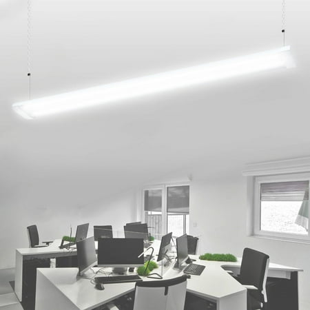 4ft Linkable LED Shop Light, 2-Tube T8 LED, ETL & Energy Star Certified, 40W (120W Equivalent), 5000K Daylight, Pull Chain Switch Included, for Workbenches, Garages