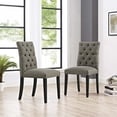 thumbnail image 5 of Modway Duchess 21.5" Modern Style Fabric Dining Chair in Granite Gray (Set of 2), 5 of 5
