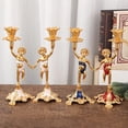 thumbnail image 4 of Candelabro de estilo europeo Zulema Soporte blanco Sujetavelas, 4 of 8