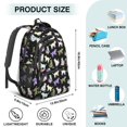 thumbnail image 5 of Patterned Cat Silhouette Black Pattern Cute School Backpack Bag with Padded Back and Adjustable Shoulder Straps 16.9 X 12.6 X 5.9 Inches, 5 of 5