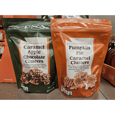Choceur Caramel Apple Chocolate & Pumpkin Pie Caramel Clusters 6oz 170g (2 Bags)