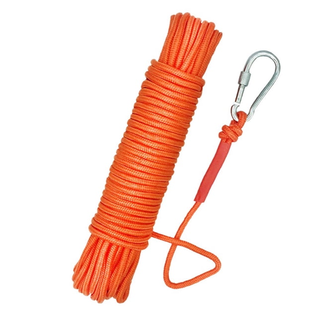 Fishing 10m Fishing Magnet Rope Heavy Rope with Carabiner Nylon High Strength Cord Safety Rope