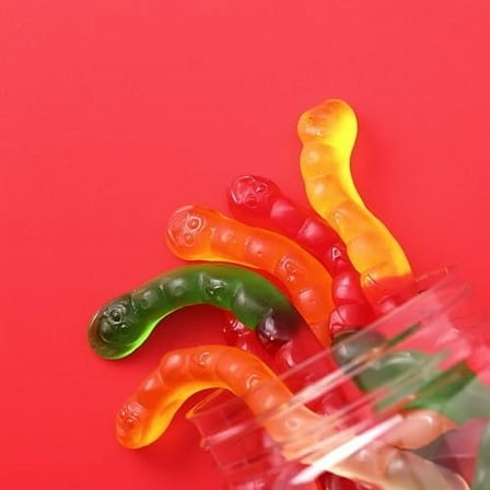 Gummy Worms - Fruity Gummy Candy for Kids - 12 oz Jar - Mini Gummy Worms - Gummies Fun and Delicious Gummy Candies Snack