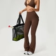 thumbnail image 3 of Sevpuikl Women's Flared Yoga Leggings High Waist Butt Lifting Tummy Control for Gym Pilates Workout Bootcut Pants Solid Color(Brown,S), 3 of 6