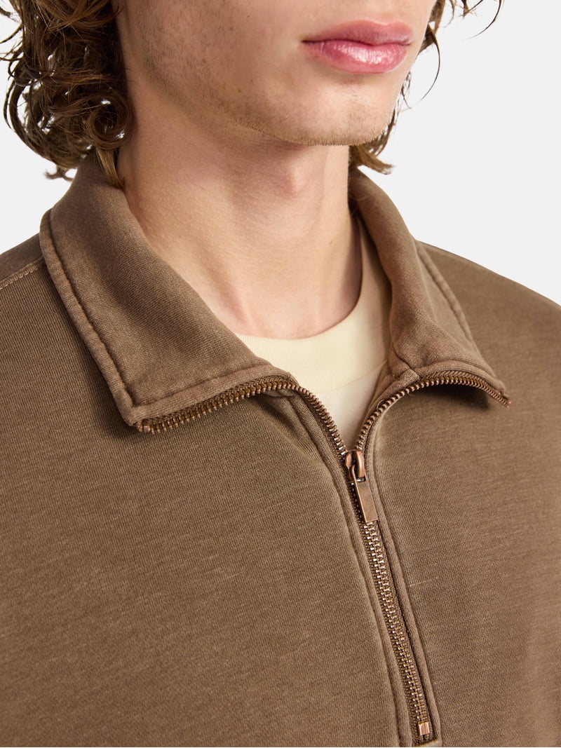 No Boundaries Oversized Quarter Zip Pullover with Long Sleeves